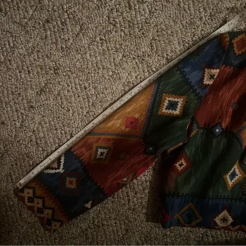 Vintage 90s Southwestern Aztec Crop Blazer Cowgirl Wraps Brand Size SMALL Gold