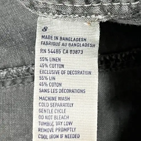 American Eagle  Outfitters Y2K Micro Shorts Womens 8 Gray Linen Cotton Booty