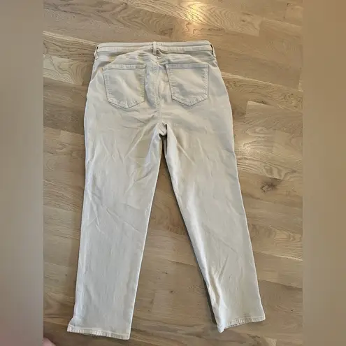 NYDJ Curve 360 by Slim Straight Ankle Jeans - Feather cream 8 short