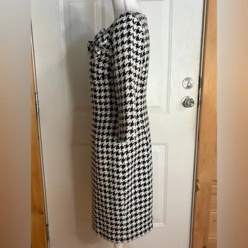London Times Black and White Houndstooth Dress size 10