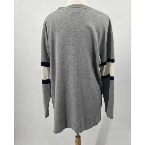 Vintage 90s Tweety Bird Varsity Shirt Crew Neck Long Sleeve Tee Cotton Grey XL Gray