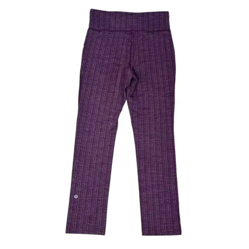 LULULEMON Skinny Will Yoga Pant Ziggy Wee October Inkwell Convertible Waist Sz L Purple Size M