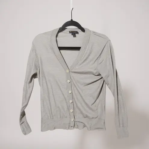 Brooks Brothers Striped Cardigan V-Neck Button Front Women's Size M