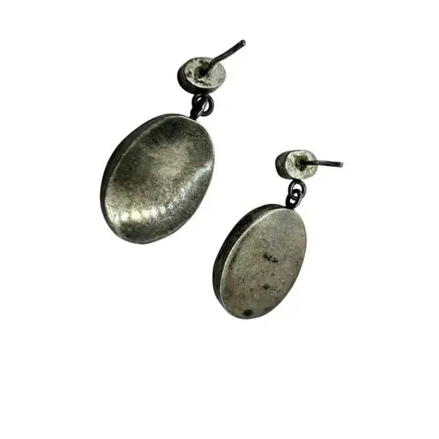 sterling silver turquoise and yellow topaz earrings Blue