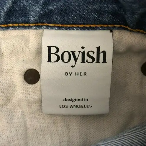 Boyish Womens Jeans The Billy High Rise Rigid Skinny Crop Jeans Button Fly 32