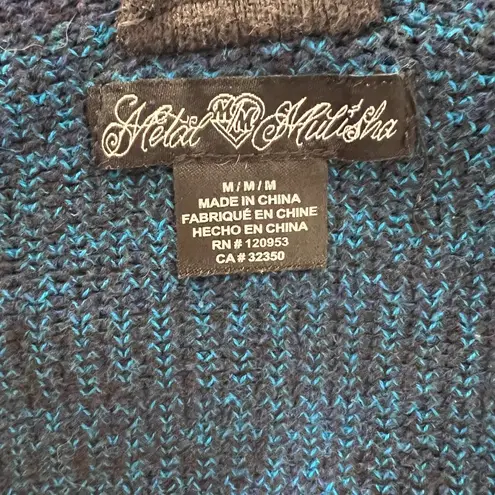 Metal Mulisha Skull Open Back Knit Sweater Size Medium