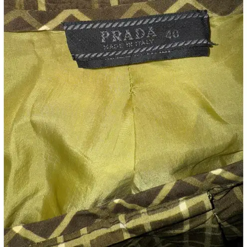 Prada Vintage  Silk Blend Women's Skirt with Checkered Pattern, IT 40 (US 4) - Image 4