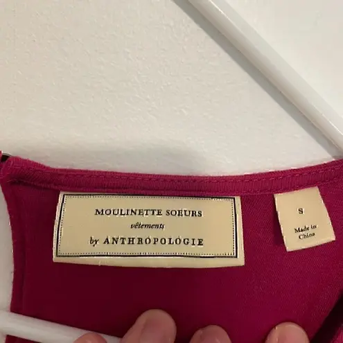 Anthropologie MOULINETTE SOEURS  ANTHRO Alisande Jumpsuit Pink Crop Ankle NO BELT