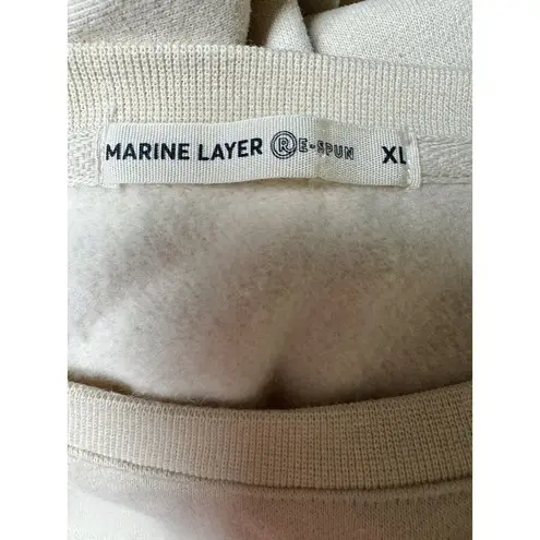 Marine layer Jace Puff Sleeve Sweatshirt in Antique White Women’s Size XL