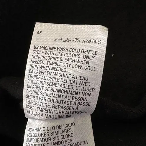 Karen Scott Sport Small Fleece Turtleneck Sweatshirt Long Sleeve Slits Black New