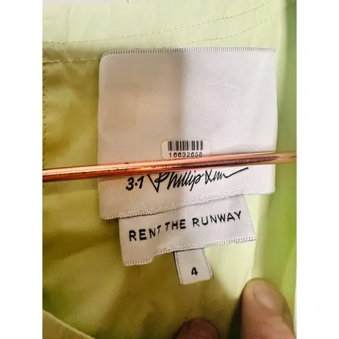 3.1 PHILLIP LIM X RTR Pale Yellow Sleeveless Belted Midi Dress Size 4