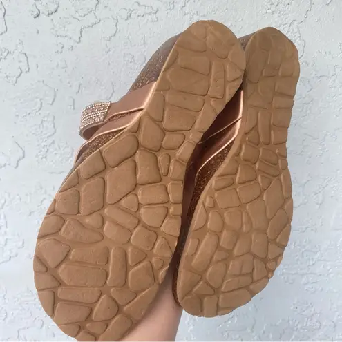 Cristina Francine Sandals with Braided Straps and Thong Design made in Italy Tan Size 7.5