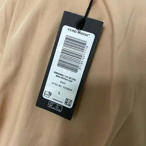 VERO MODA VMBENNO L/S DETAIL MINI PINTUCK SHIRT DRESS IN BRUSH STYLE#10259618