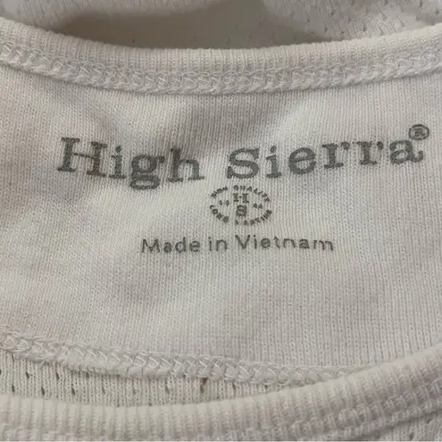High Sierra Mesh Crop Tee Boxy Fit Athletic White XL
