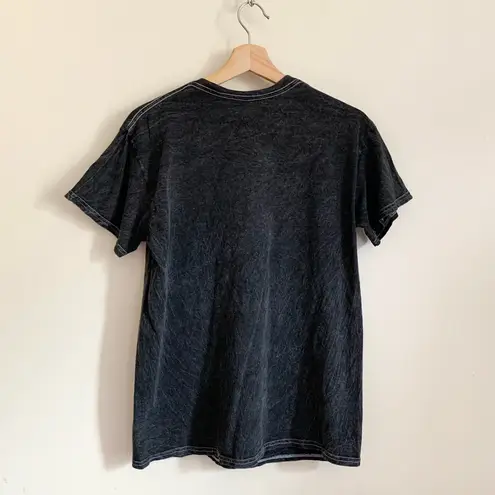 Barbie Gray Acid Wash Graphic Short Sleeves Tee Shirt US Medium Black