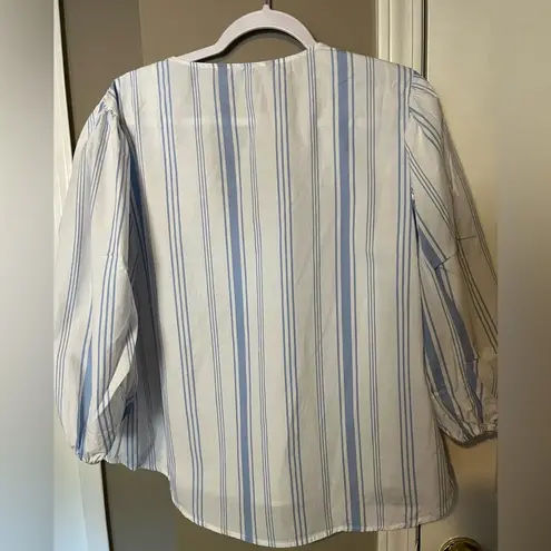 ZARA  blue and white striped shirt