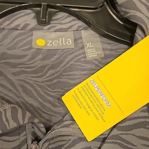 Zella 💕 Basalt Jacquard Half Zip Running Top ~ Grey Shade Swell Jacquard XL NWT - Image 15