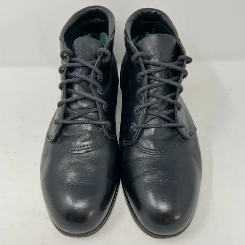 Red Wing Black Leather Mid Boots Steel Toe Womens 7 *no insoles*