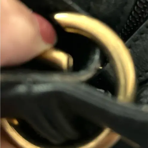 Furla Rouged Black Leather Handbag