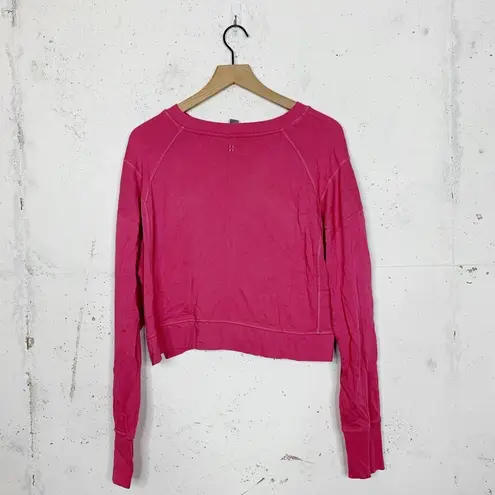 Sweaty Betty  After Class Cropped Sweatshirt Adventure Pink