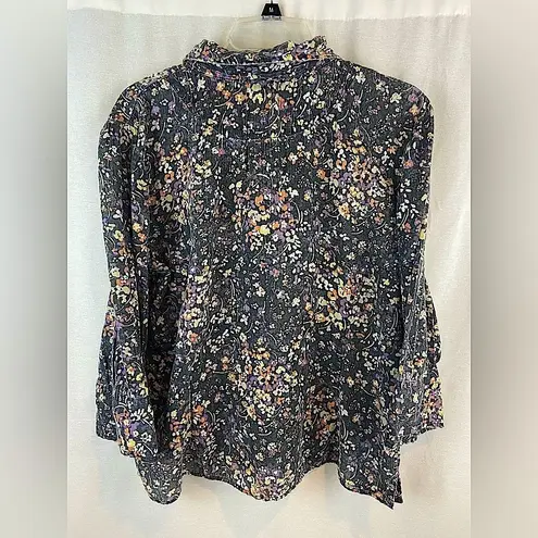 Christopher & Banks  Button Down Floral Blouse Women’s Size Large