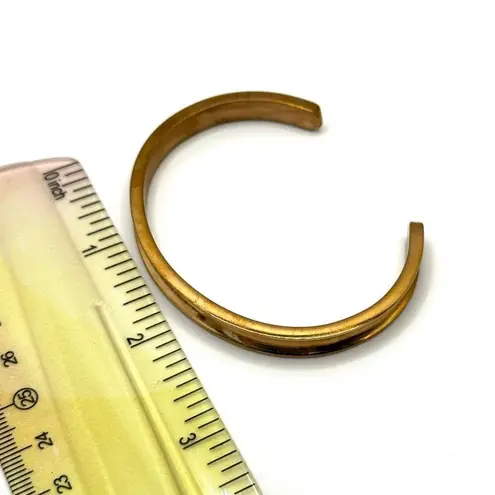 Live what you love gold tone inspirational cuff bracelet