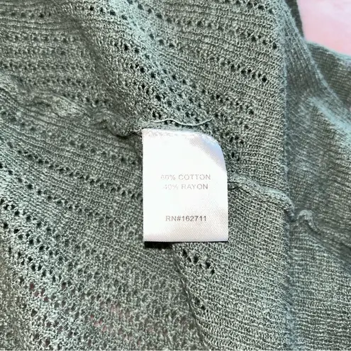 Love Ellie sage green open front cardigan sweater with pockets size XL