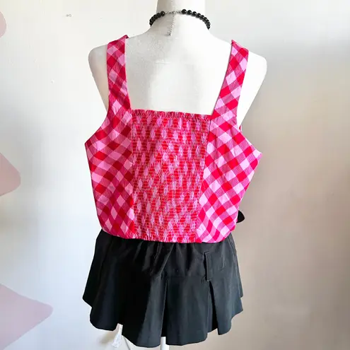 Pink Gingham Bustier Tank Top,‎ Coquette Cottagecore Y2K Vintage Inspired XL