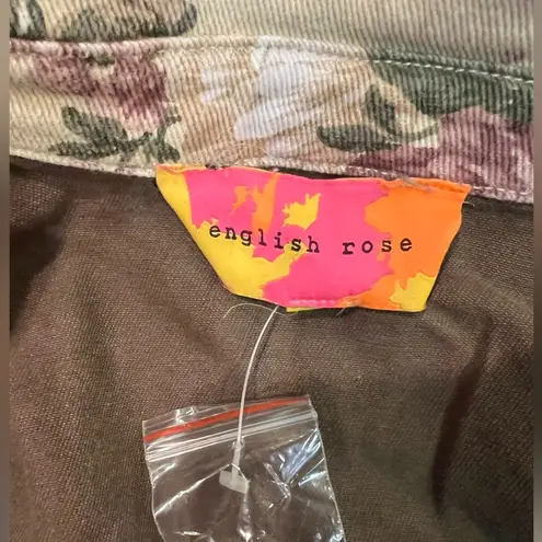 English Rose Floral Studded Jacket Size Small NWOT