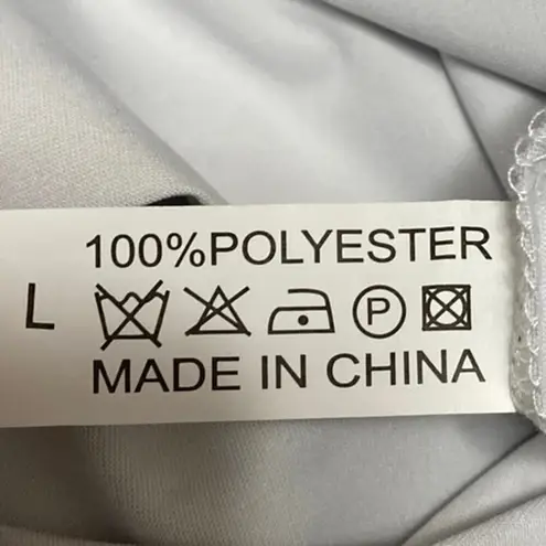 Women's Silver Metallic Irredescent Glossy Tapered High Waist Jogger Pants Sz L Size L