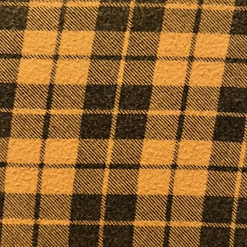 Newport News Vintage Black and gold plaid bodycon shirt Size small