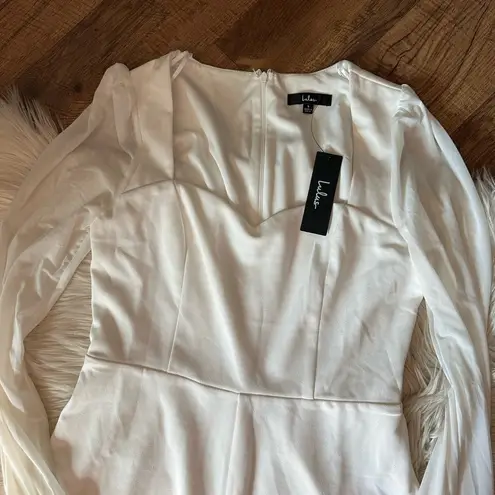 Lulus LULU’S Flawless Essence Ivory Long Sleeve Mesh Romper thumbnail 5