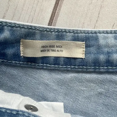 Universal Threads Universal Thread Denim Shorts High Rise Midi Cuffed Bleached Out Womens 2/26 NWT - Image 2