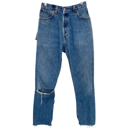 RE/DONE X Levi’s Women’s High Rise Ankle Crop Jeans Distressed