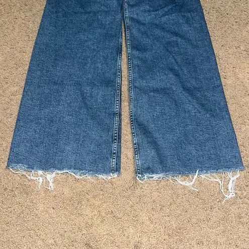 ZARA  Marine (Sailor) Wide Straight High Waisted Jeans Blue 2