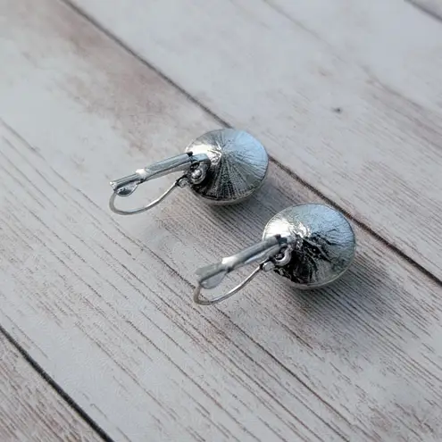 Turquoise Tone & Silver Tone Dangle Earrings for Pierced Ears Blue