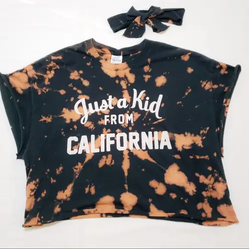 Gildan Tie Dye  Ultra Cotton Cropped Shirt Sz XL