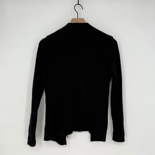Nic+Zoe Black Zipper Collar Knit Jacket Sweater XS