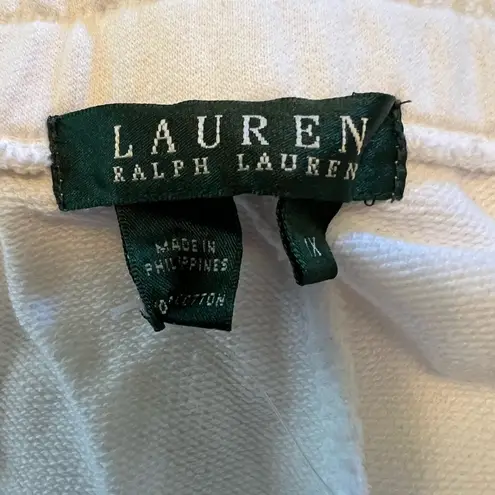 Ralph Lauren Lauren  White Sweatpants Lounge Pants Vintage Acapulco NWT 1X