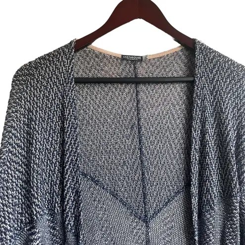 Earthbound Trading Co Women Open Front Cardigan Long Line Lightweight L Navy Blue Size L