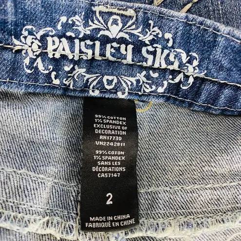 Bermuda Paisley  Jean Shorts 2