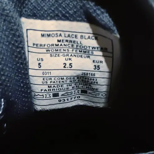 Merrell Mimosa Lace Up Hiking Trail Shoes-Size 5-Suede-Odor Resistant-Outdoors