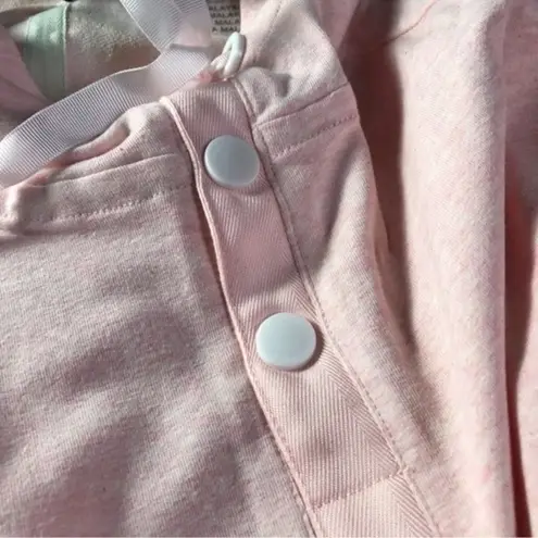 ASICS  NWT Pullover Partial Button Up Drawstring Hoodie Sweatshirt Pockets XS