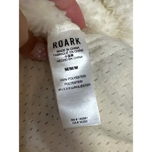 Roark Ursa Women's Beige Cream Hoodie Full Zip Fleece Sweater Jacket Size M Size M