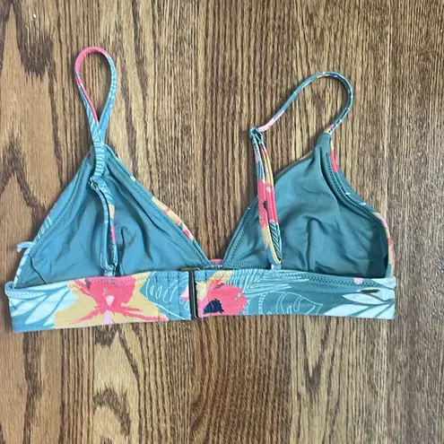 Rip Curl  Bikini Top Size Small Tropical Floral Green Pink Yellow thumbnail 2