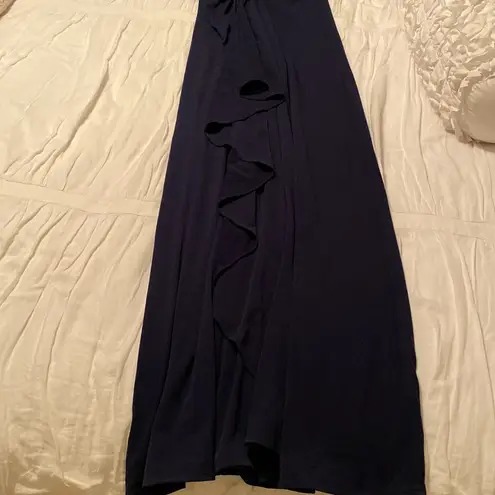 The brand is JS Boutique, it’s a size 10, and it’s color is navy blue.