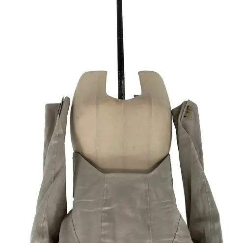 Helmut Lang Cropped Blazer Jacket in Aritfact Linen Blend Beige Size 2