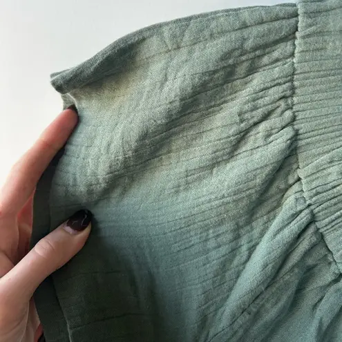 Mara Hoffman Blanche Wide Leg Jumpsuit in Sage Green Size Large Boho