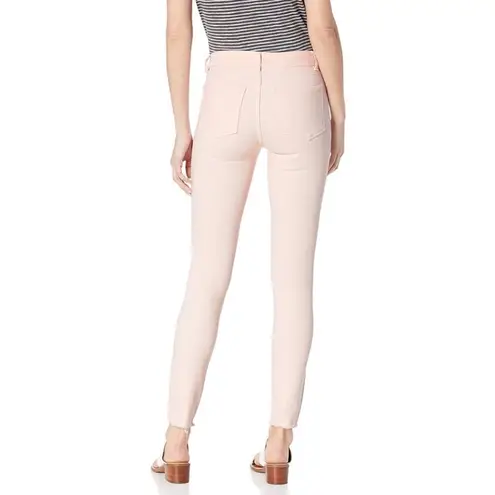 DL1961  Florence Instasculpt Cropped Jeans in Blush Pink Denim Size 26 Raw Hem