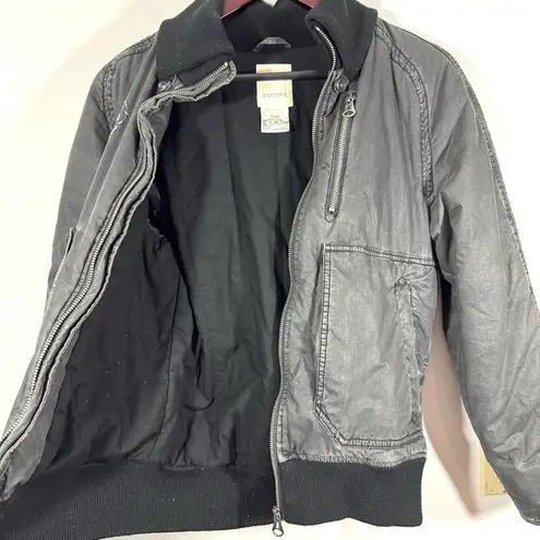 Diesel Y2K 2010 Layered Look Gray Bomber Style Jacket